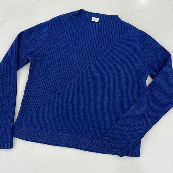 Cobalt Blue Sweater Poetry Chunky Knit Zip Up Sweater with Pockets - Picture 3 of 12